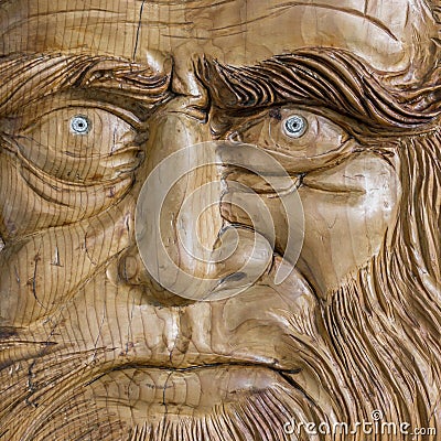 Face of Leonardo da Vinci Stock Photo