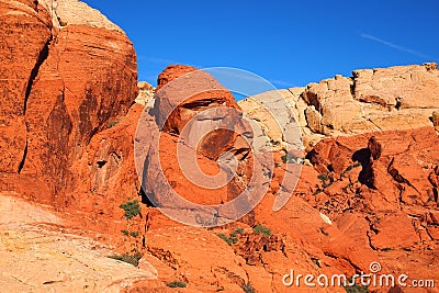 Face-like Rock at Red Rock Canyon 2 Stock Photo