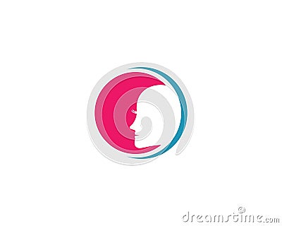 Face logo template Vector Illustration