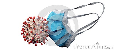 Face mask against coronavirus Covid19. Protection from Covid Stock Photo