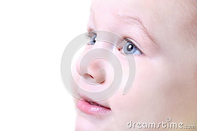 Face of nice baby close up Stock Photo