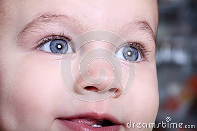 Face of nice baby close up Stock Photo