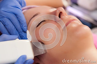 Face peeling Stock Photo