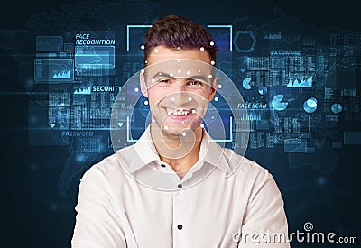 Face Recognition System Stock Photo