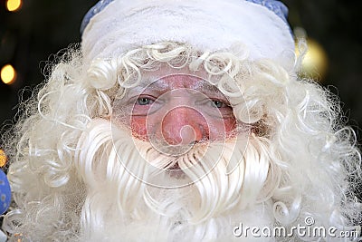 The face of the Russian Santa Claus Editorial Stock Photo