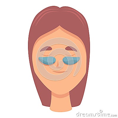 Face skin patch icon cartoon vector. Beauty gel Vector Illustration