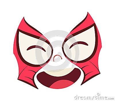 Face Superhero Painting Mask Vector Illustration