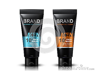 Face wash package design Vector Illustration