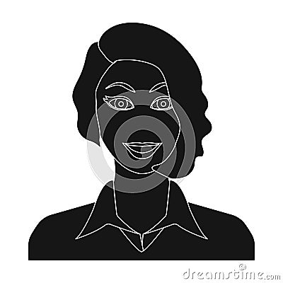 The face of a woman with a hairdo. Vector Illustration