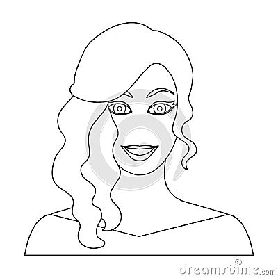 The face of a woman with a hairdo. Vector Illustration