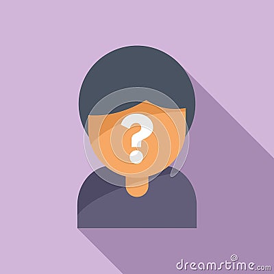 Face work hidden icon flat vector. Customer job Vector Illustration