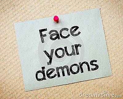 Face your demons Stock Photo