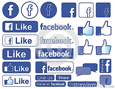 Facebook icon Vector Illustration