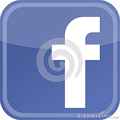 Facebook icon new logo Editorial Stock Photo