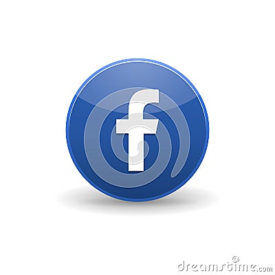 Facebook icon, simple style Editorial Stock Photo