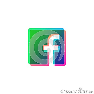 facebook icon symbol social media logo vector isolated Vector Illustration