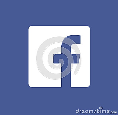 Facebook logo icon paper texture stamp Editorial Stock Photo