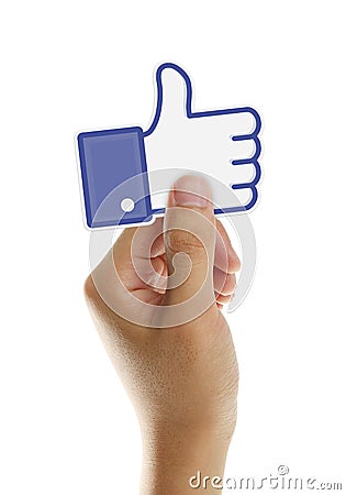 Facebook Like Button Editorial Stock Photo