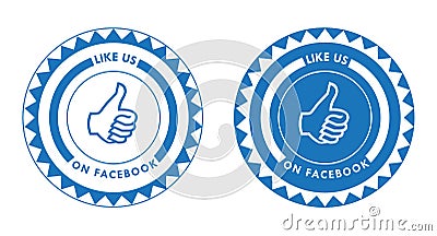 Facebook Like Us Vector Illustration
