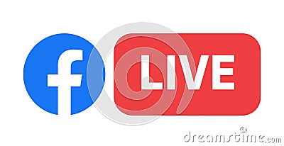 Facebook live. Vector Illustration