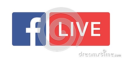 Facebook live Vector Illustration