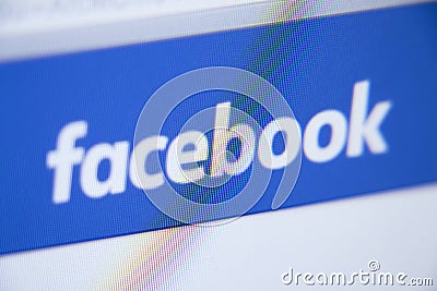 Facebook Logo Close-up - Security Protection Editorial Stock Photo