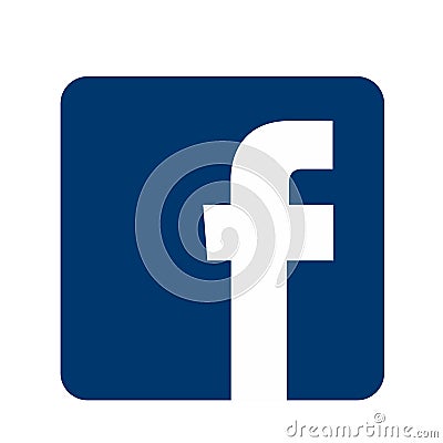 Facebook logo icon vector illustrations on white background Cartoon Illustration