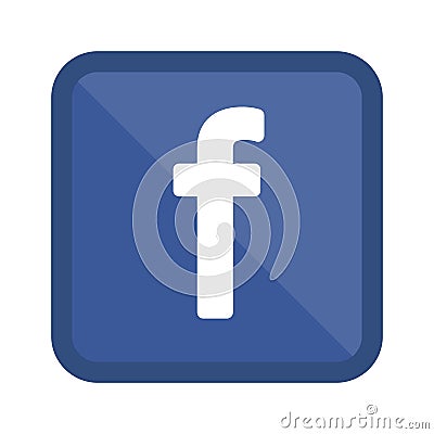 Facebook logo. Letter F, Social media icon flat. Vector illustration Vector Illustration