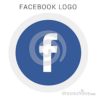 Facebook logo with vector Ai file. rounded coloured Editorial Stock Photo