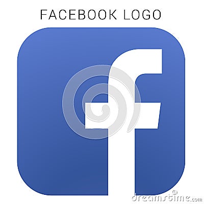 Facebook logo with vector Ai file. Squared coloured Editorial Stock Photo