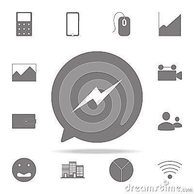 facebook message notification icon. web icons universal set for web and mobile Editorial Stock Photo