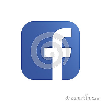 Facebook - the most popular global social media icon. Kyiv, Ukraine - December 3, 2019 Vector Illustration