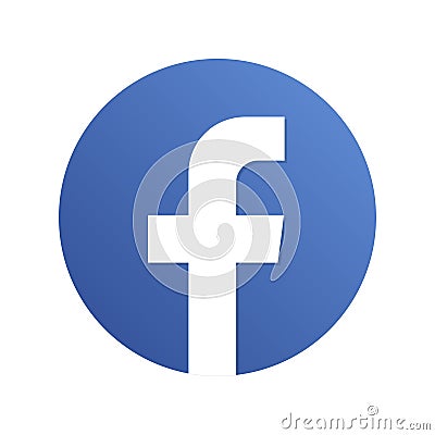 Facebook - the most popular global social media icon. Kyiv, Ukraine - January 5, 2020 Vector Illustration