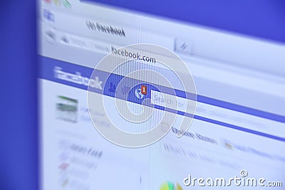 Facebook new activity Editorial Stock Photo