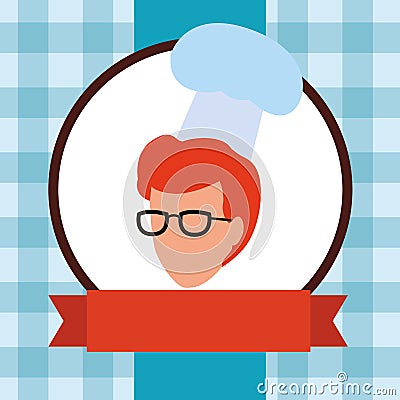 Faceless chef head banner Vector Illustration