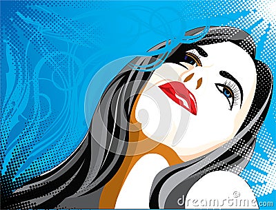 Faceonblue Vector Illustration