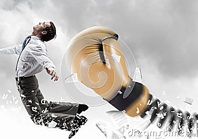 He faces difficulties Stock Photo