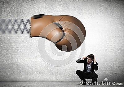 He faces difficulties Stock Photo