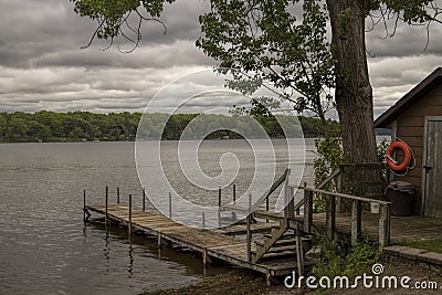 Small fishing dock Stock Photo