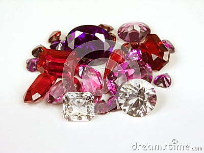 Faceted stones Stock Photo