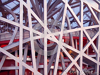Fachada del estadio olÃ­mpico de Beijing Stock Photo