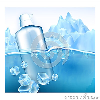 Facial Cleanser Micellar Water Promo Banner Vector Vector Illustration