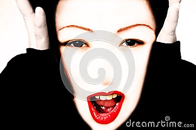 Facial expression Stock Photo