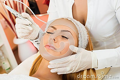 Facial treatment Stock Photo