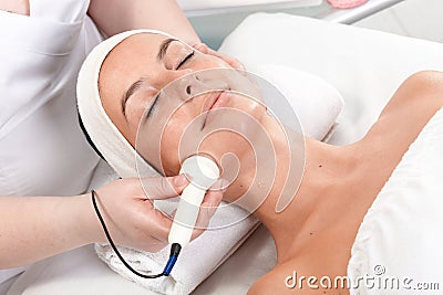 Facial treatment in beauty saloon Stock Photo