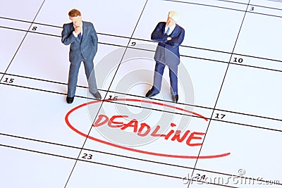 Facing a deadline Stock Photo