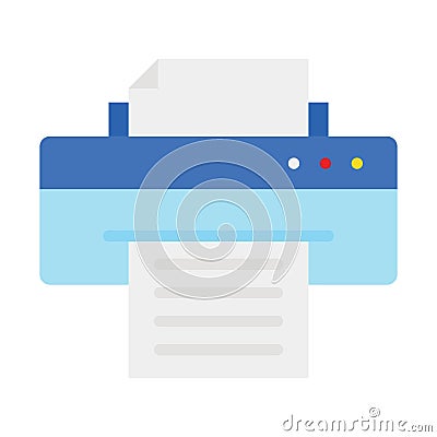 Facsimile, facsimile machine Vector Icon which can easily modify Vector Illustration