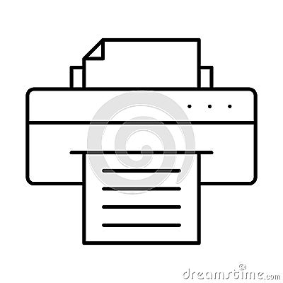 Facsimile, facsimile machine Vector Icon which can easily modify Vector Illustration