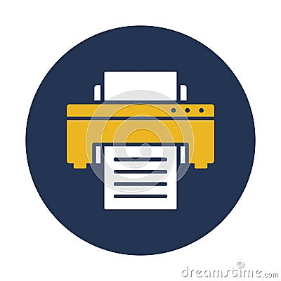 Facsimile, facsimile machine Vector icon which can easily modify Vector Illustration