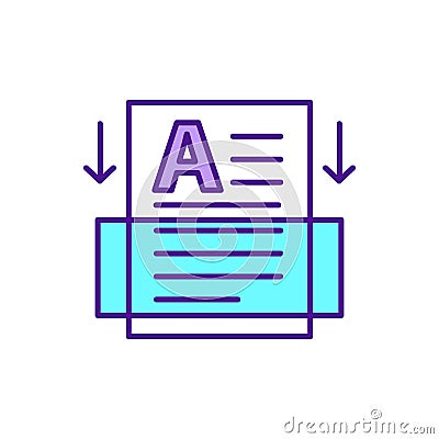 Fact checking RGB color icon Vector Illustration